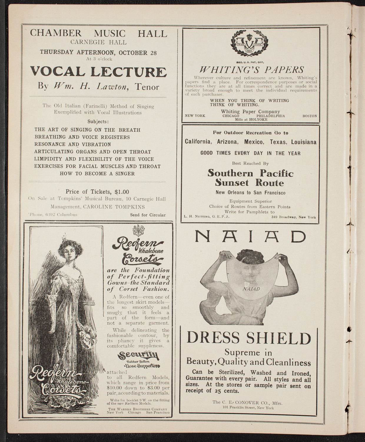 Blanche Arral with Volpe Symphony Orchestra, October 24, 1909, program page 2