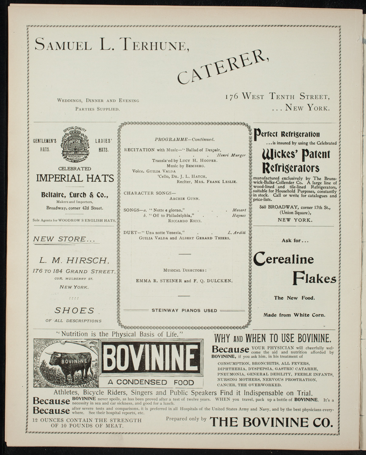 Benefit: New York and Brooklyn St. Andrew's One-Cent Coffee-Stands, April 6, 1897, program page 8