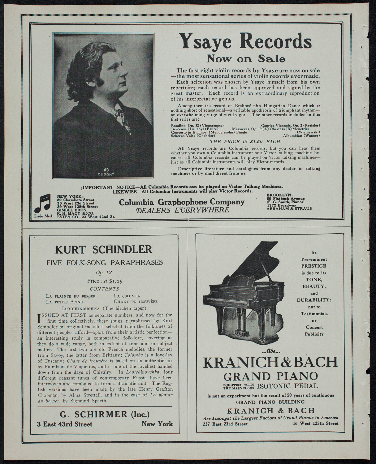 New York Banks' Glee Club, March 29, 1913, program page 6