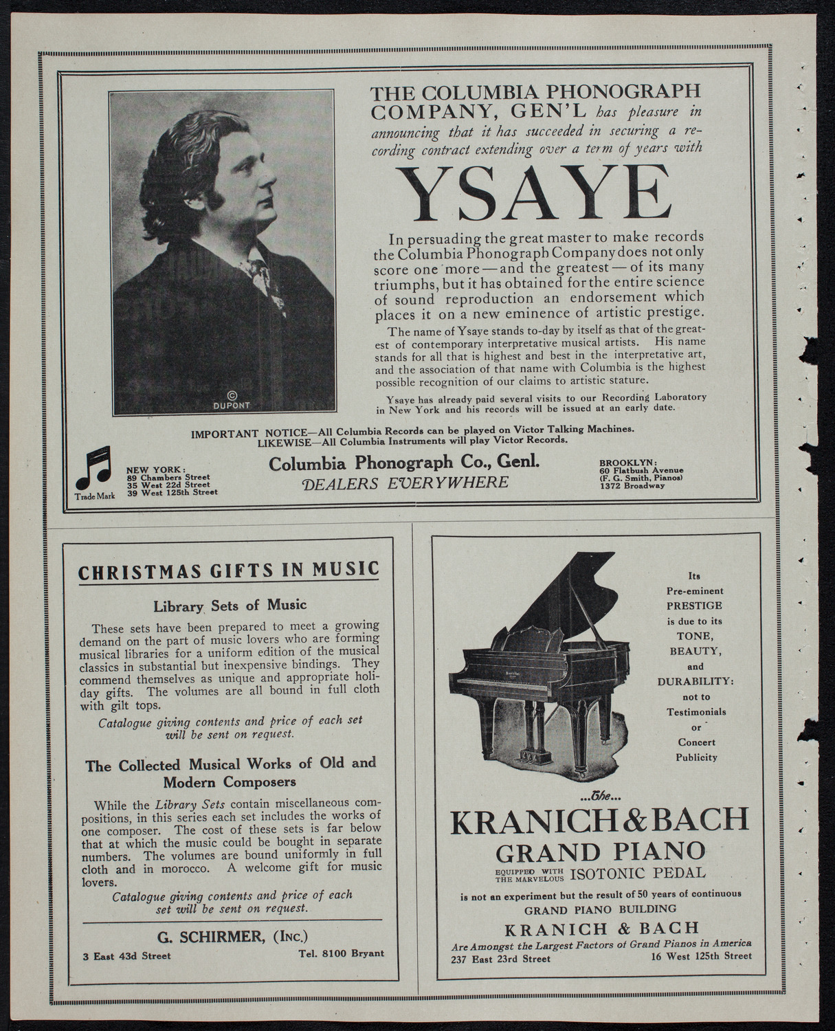 New York Philharmonic, January 3, 1913, program page 6