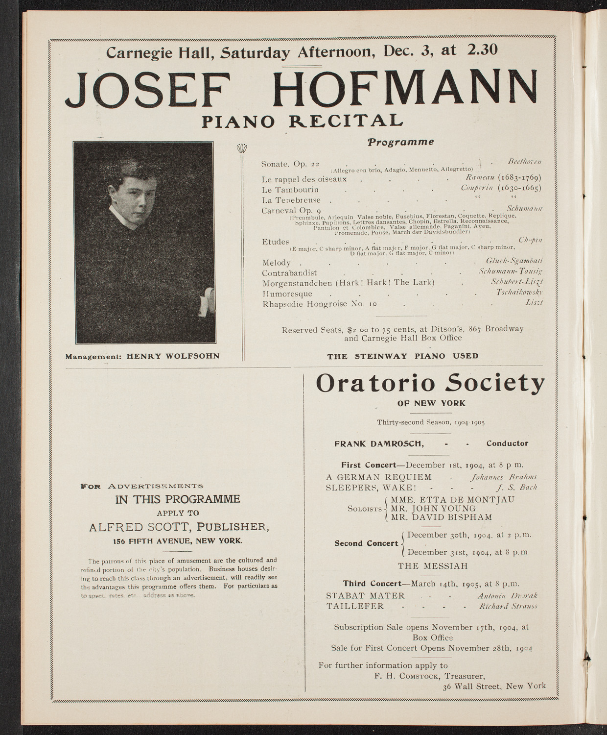 Morin's Franco-American Band, November 27, 1904, program page 10