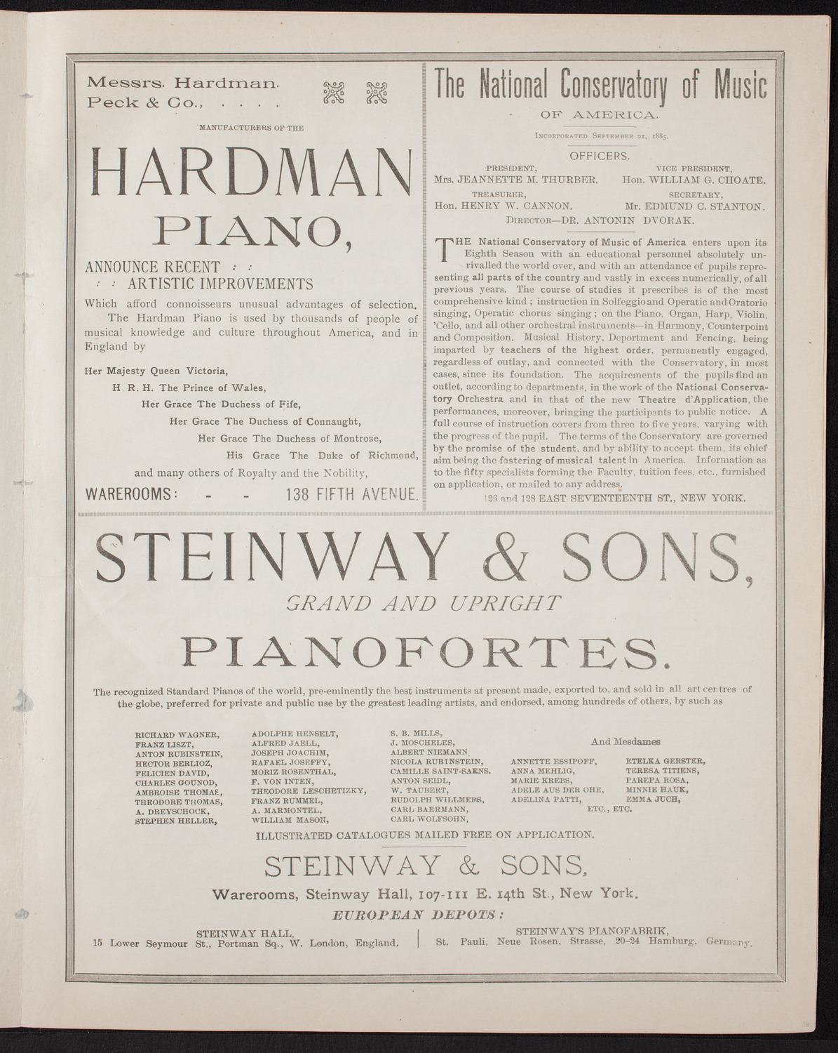Ignacy Jan Paderewski, Piano, February 2, 1893, program page 7