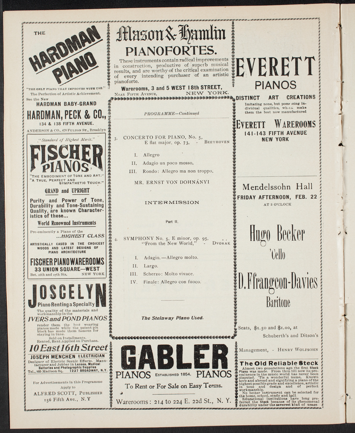 New York Philharmonic, February 15, 1901, program page 6