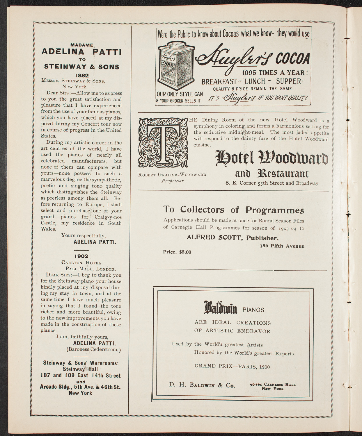 Richard Strauss with New York Philharmonic, March 25, 1904, program page 4