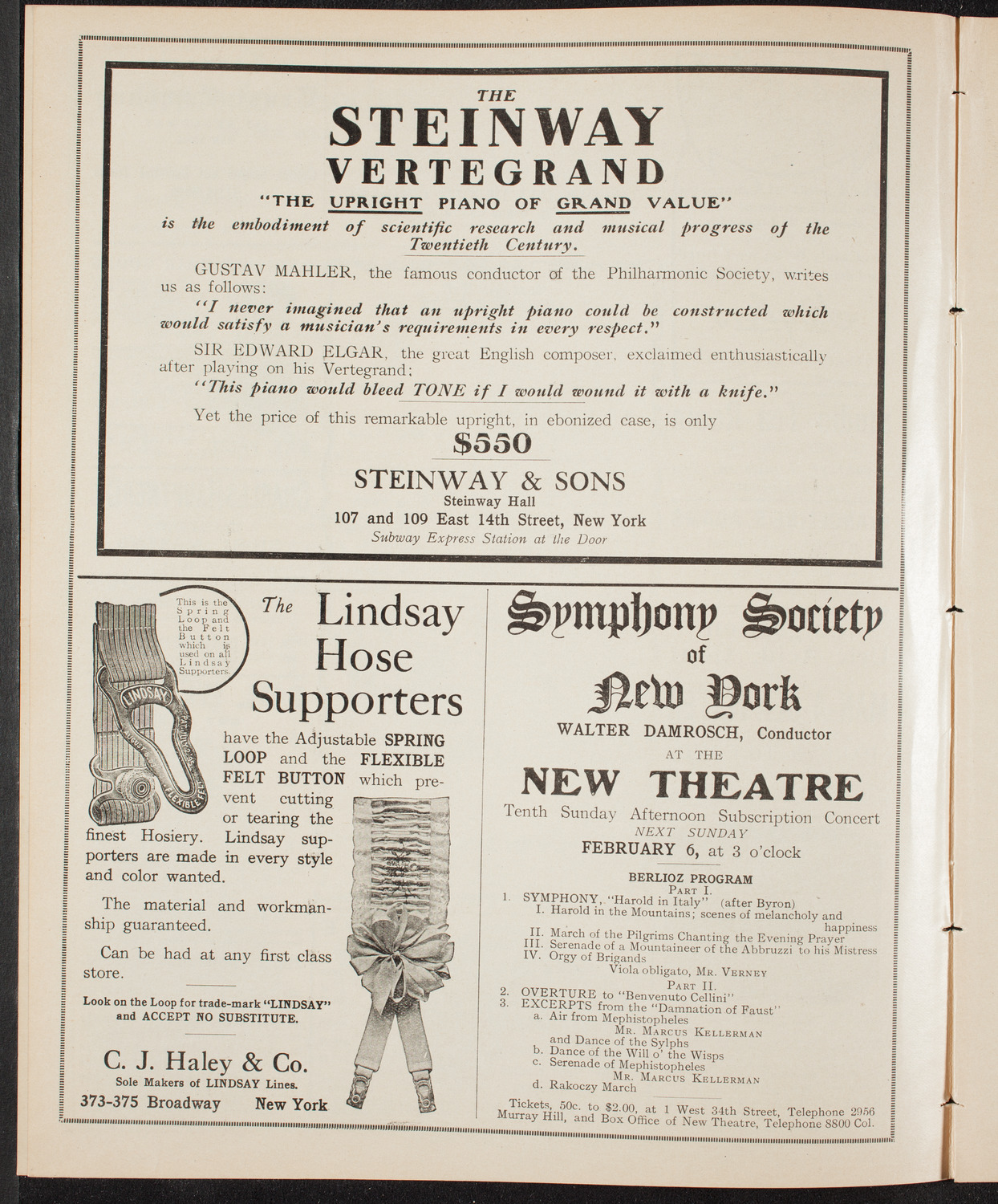 New York Banks' Glee Club, February 5, 1910, program page 4