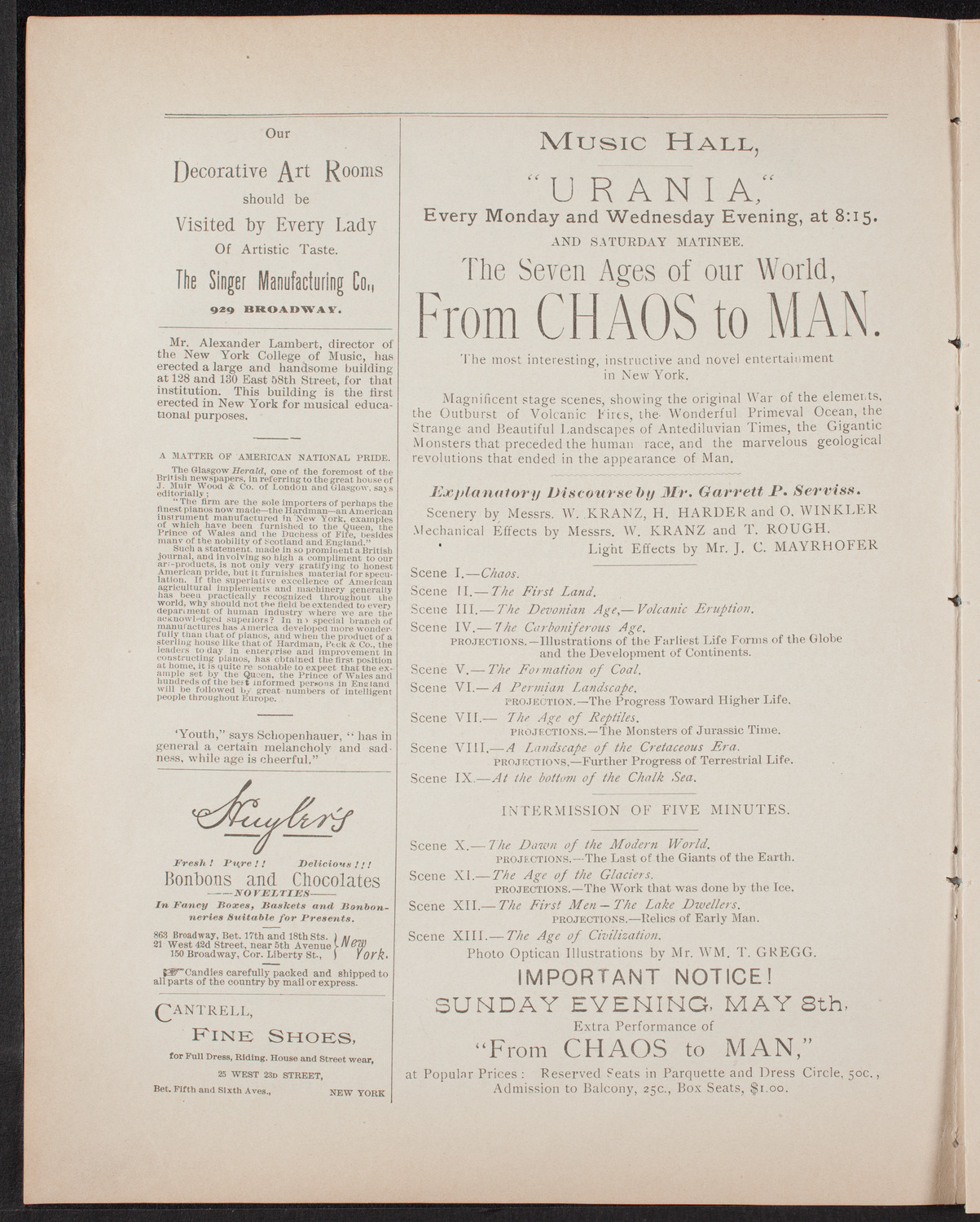 Oratorio Society of New York: Handel Festival, April 30, 1892, program page 4