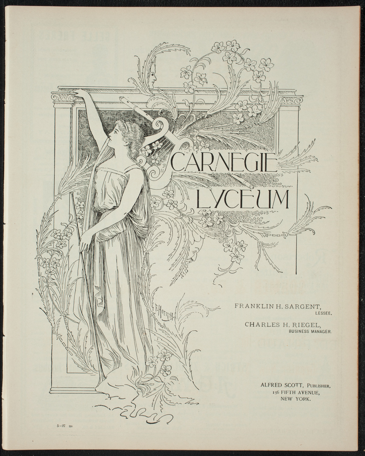 Berkeley School Annual Prize Declamation, May 27, 1898, program page 1