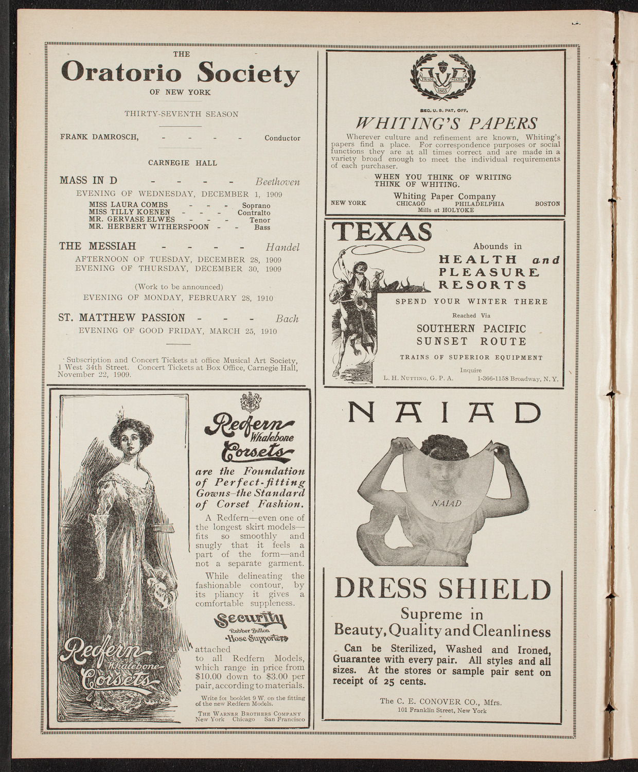 Elmendorf Lecture: At the Gates of the East, November 15, 1909, program page 2