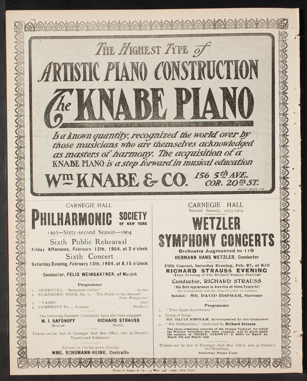 C. L. Partee's Mandolin, Guitar and Banjo Concert, January 29, 1904, program page 12