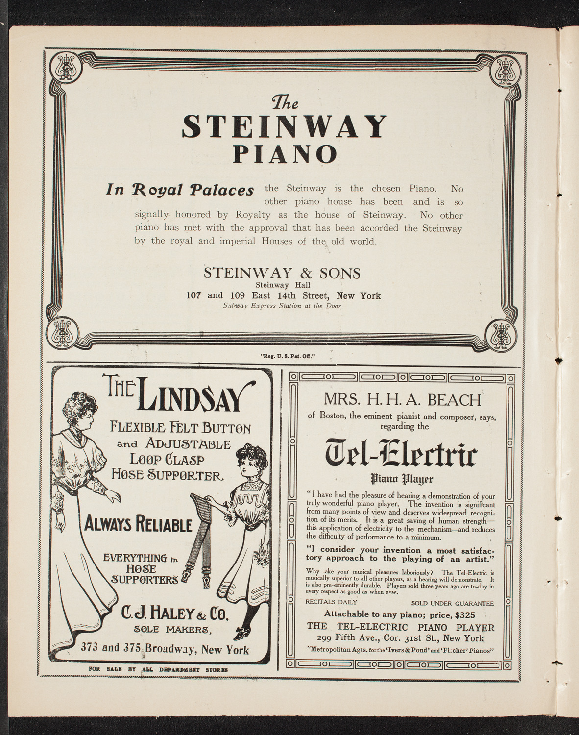 Ludwig Wüllner, Baritone, March 4, 1909, program page 4