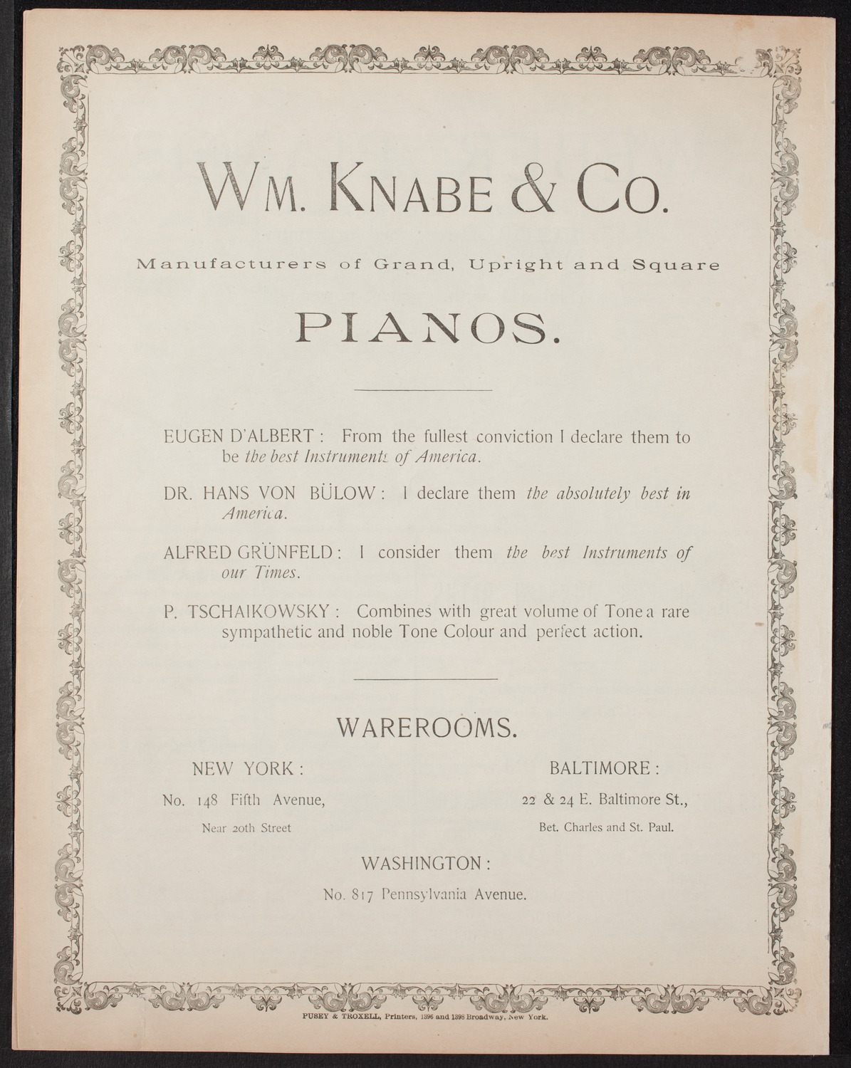New York Symphony Orchestra, February 17, 1893, program page 8