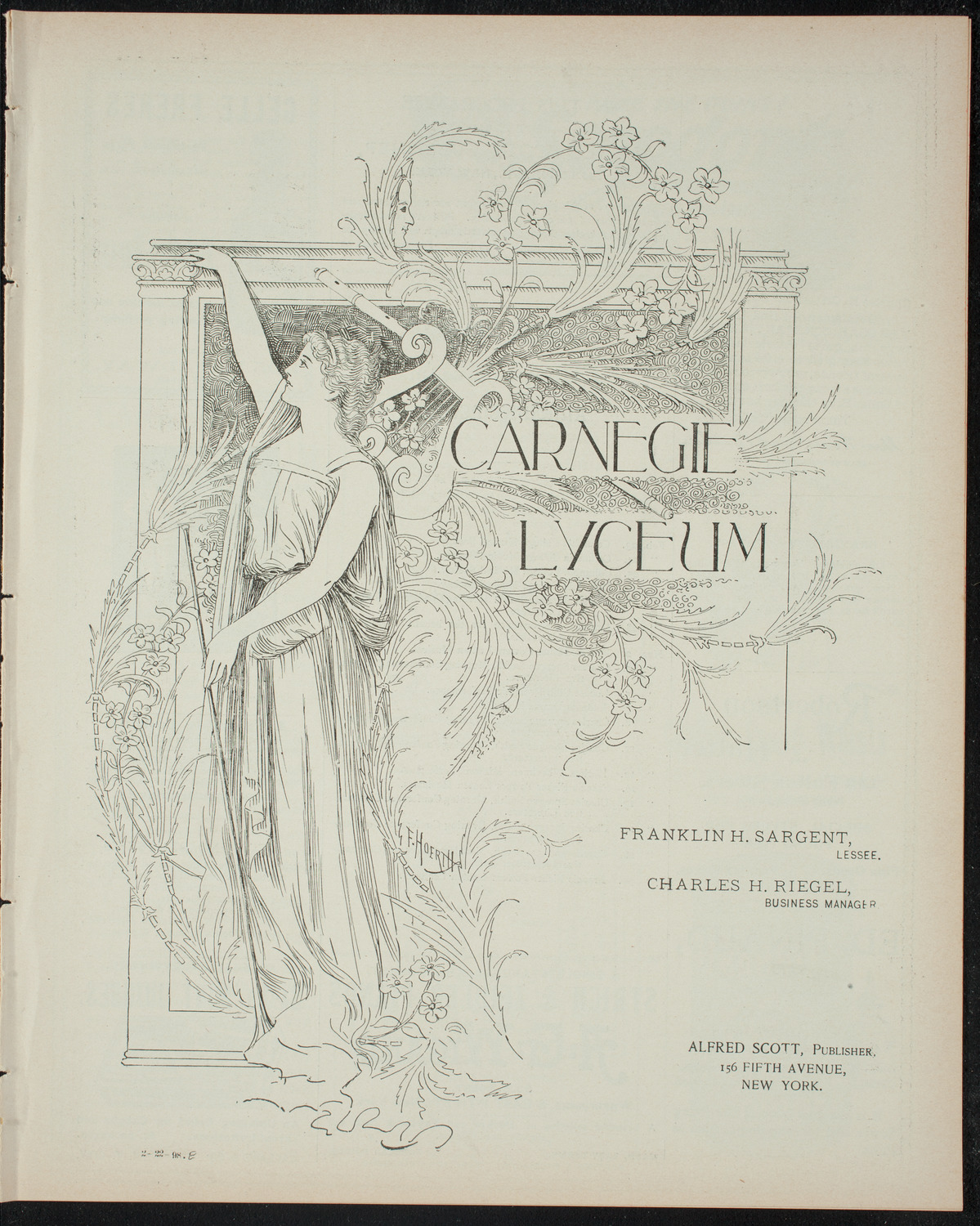 Columbia College Musical Society, February 22, 1898, program page 1