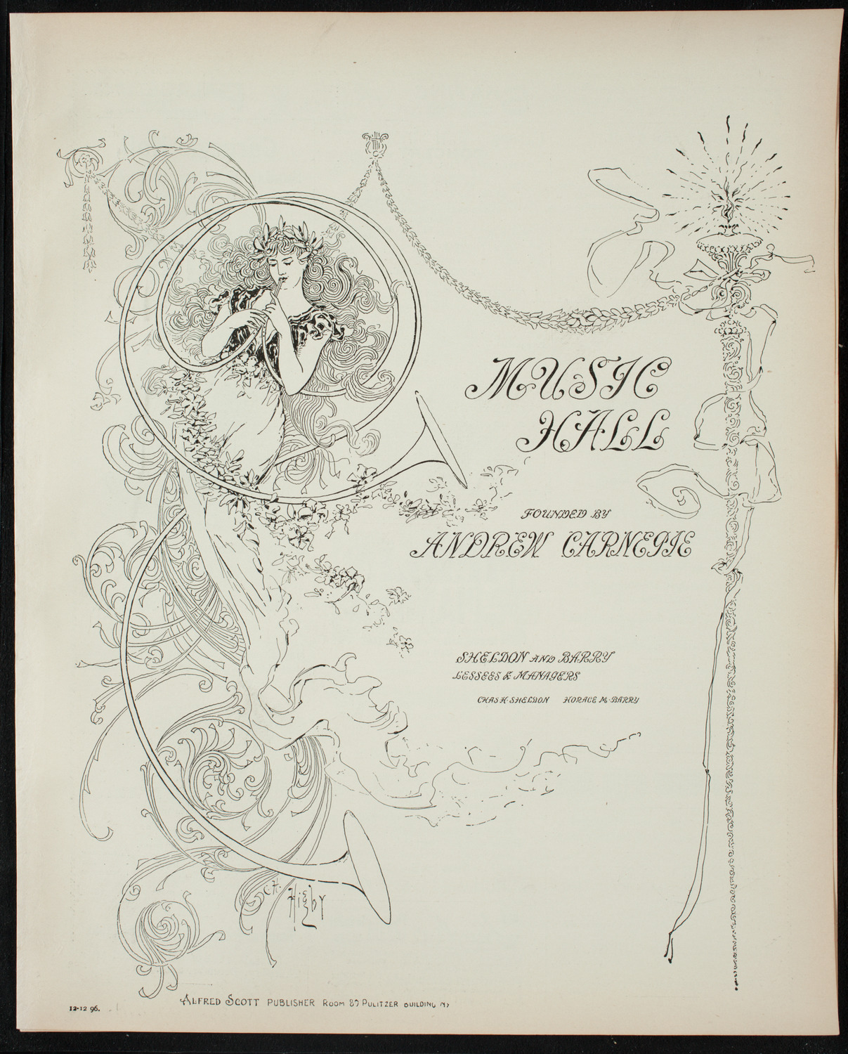 New York Philharmonic, December 12, 1896, program page 1
