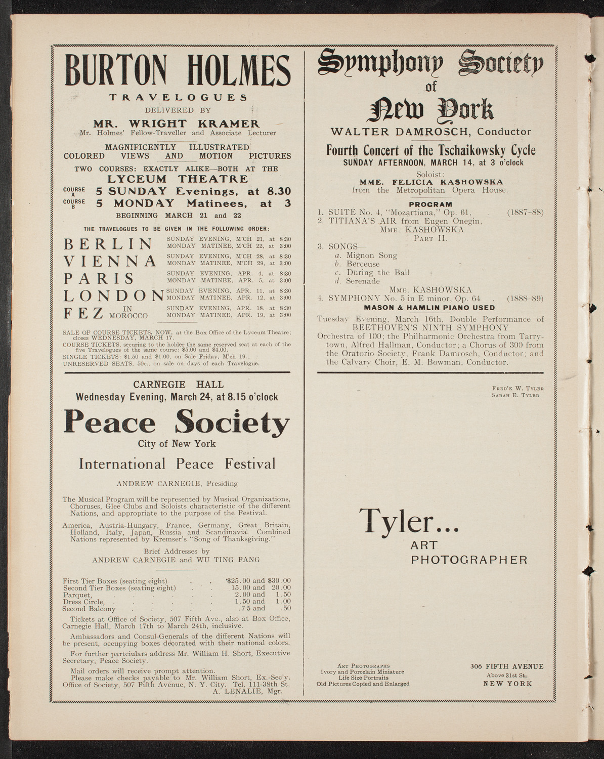 The Civic Forum, March 12, 1909, program page 10