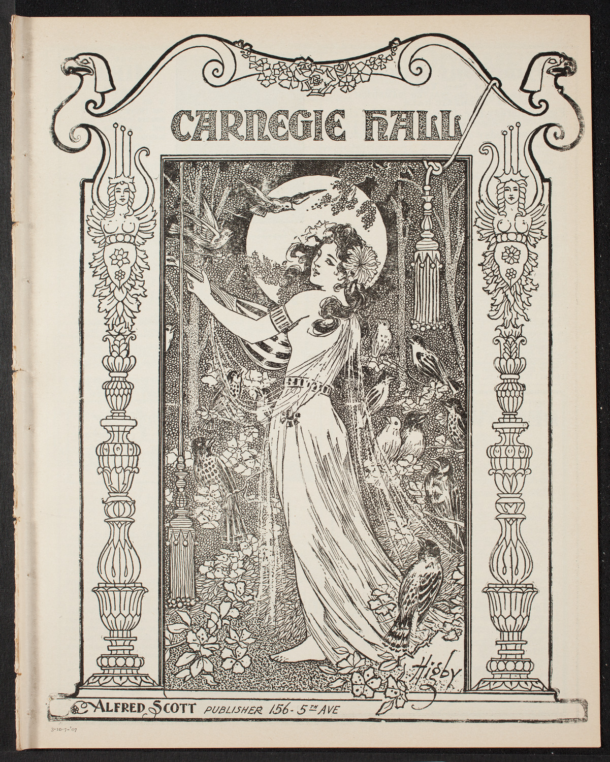 Rhondda Valley Male Concert Party, October 7, 1907, program page 1