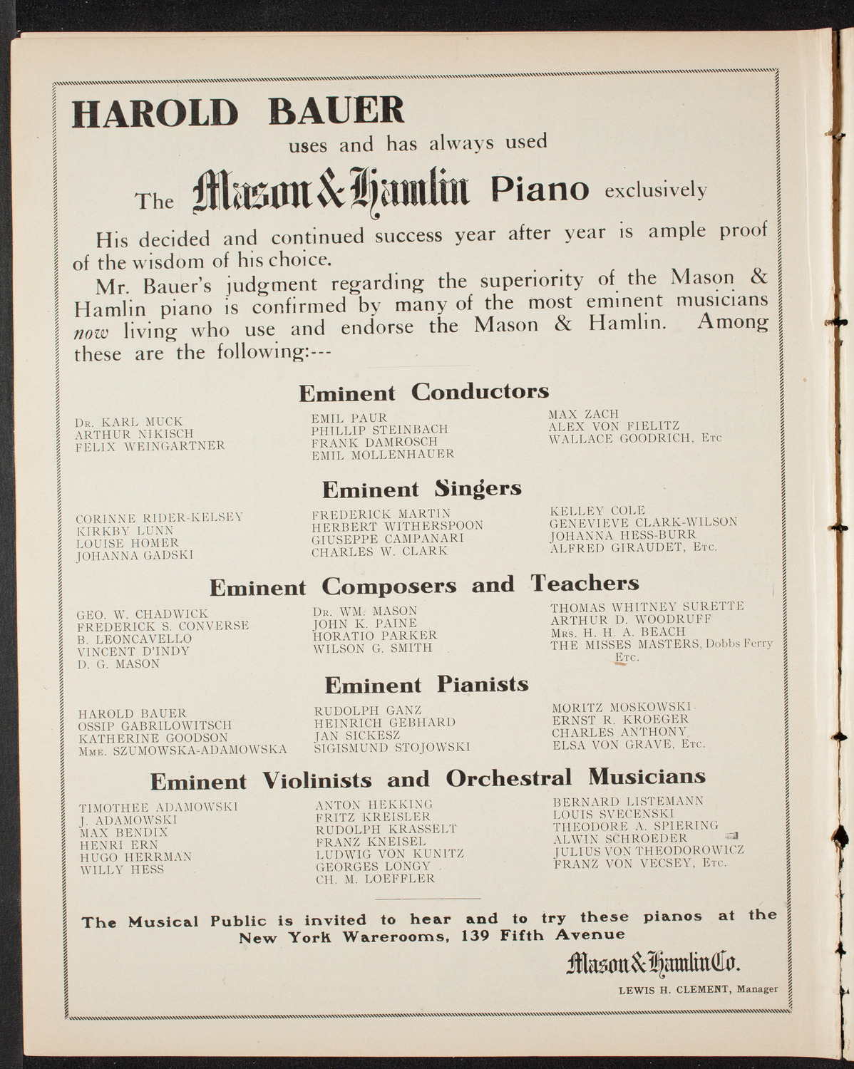 Centenary Celebration of The Diocese of New York, April 29, 1908, program page 10