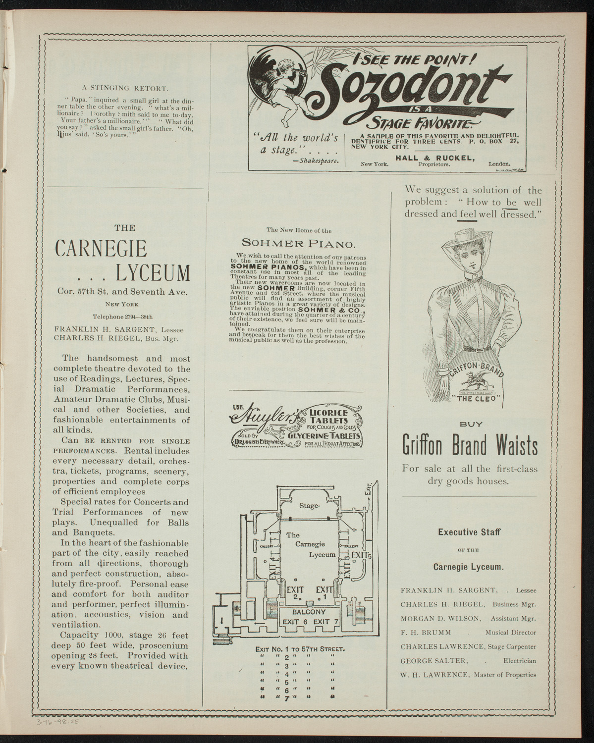 Grand Instrumental Illustration: The Niebelungen Lied and The Wagner Operas, March 16, 1898, program page 3