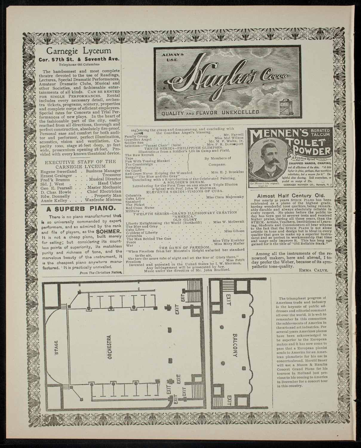 Benefit Performance for The International Order of the Kings' Daughters and Sons, April 26, 1902, program page 4