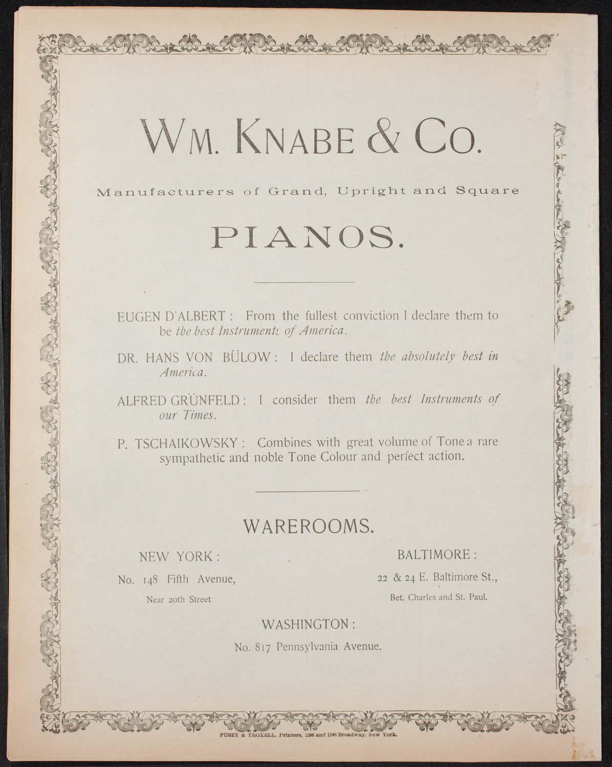 Oratorio Society of New York, March 17, 1893, program page 8