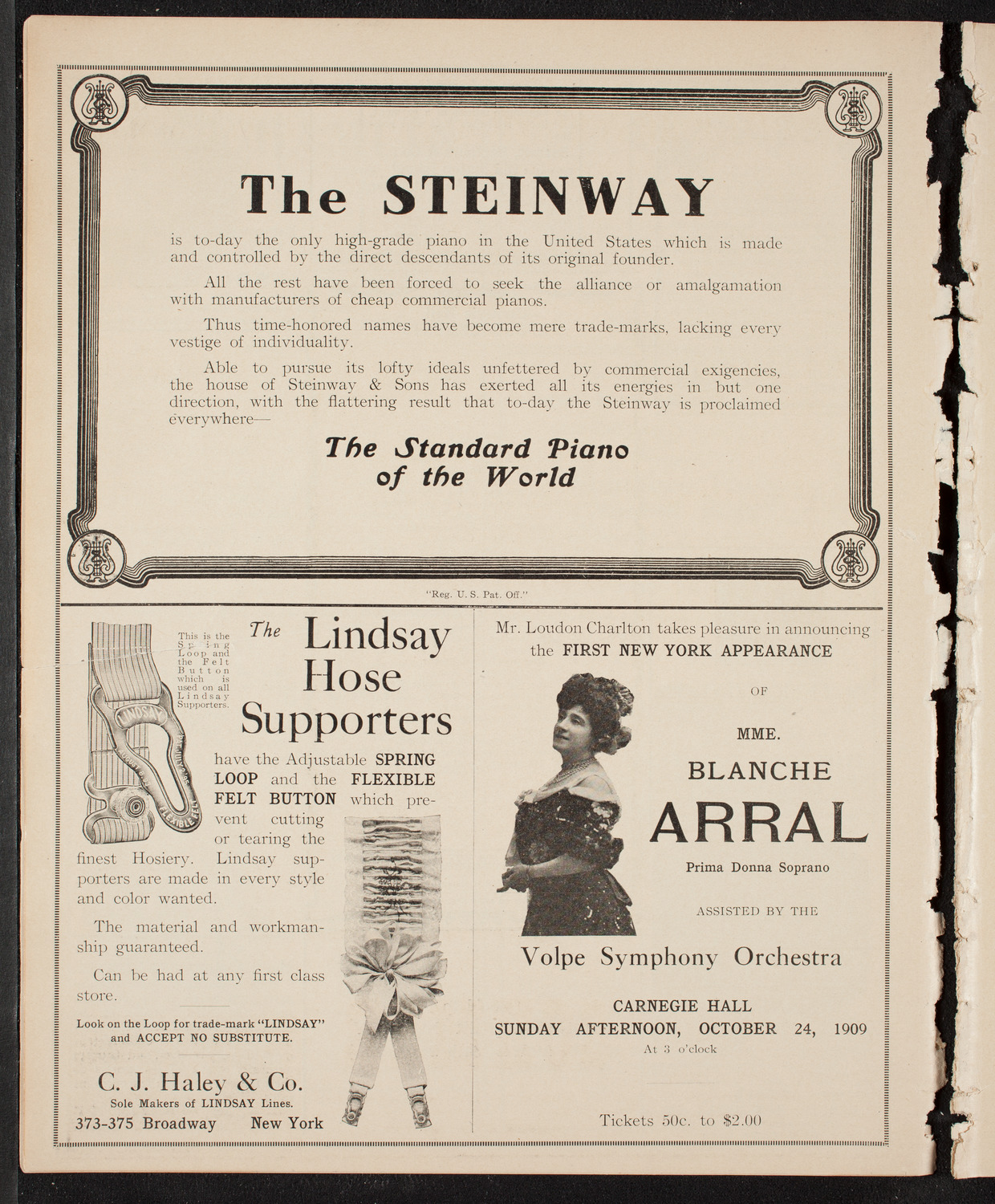 David Bispham, Baritone, October 10, 1909, program page 4