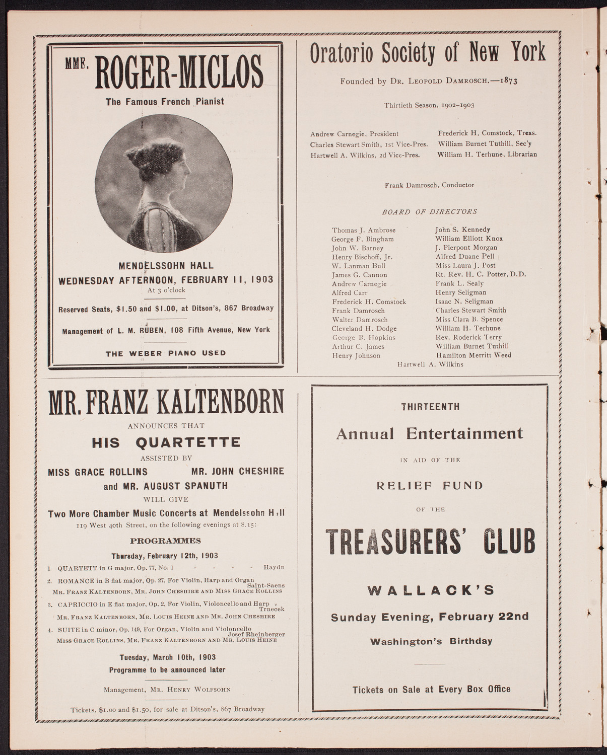 Symphony Concert for Young People, February 7, 1903, program page 8