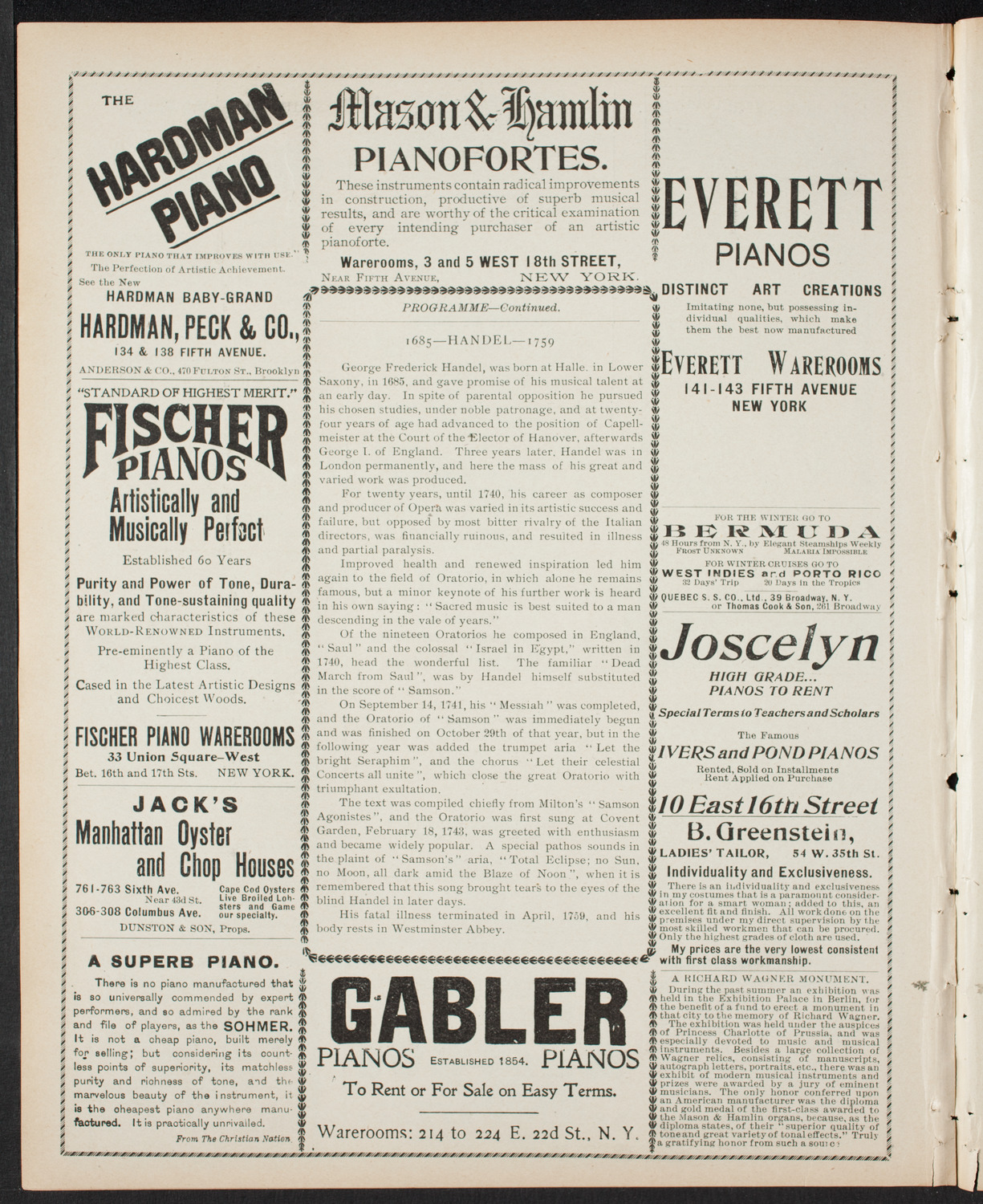 People's Choral Union, May 13, 1900, program page 6