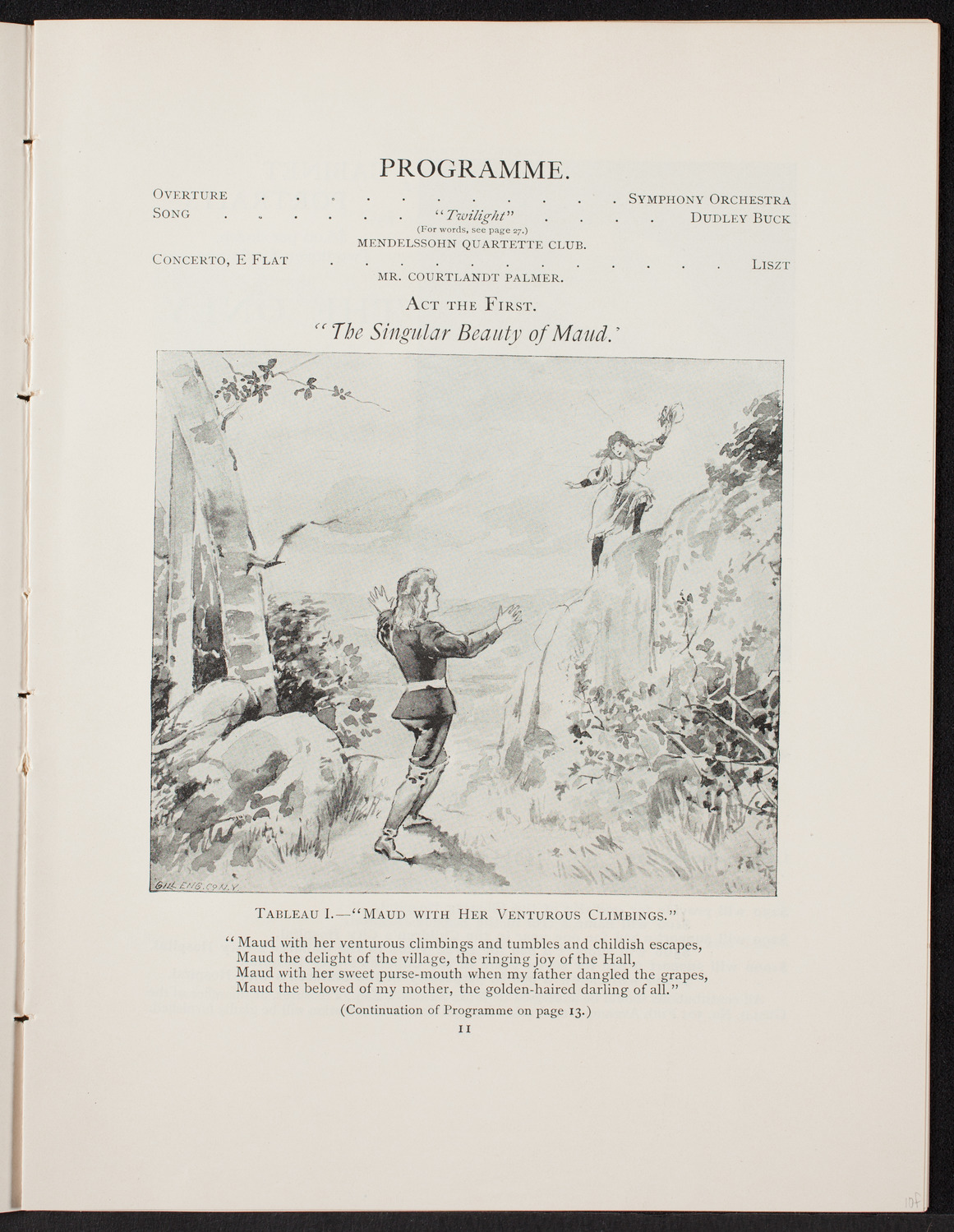 Tennyson's "Maud", April 23, 1892, program page 12