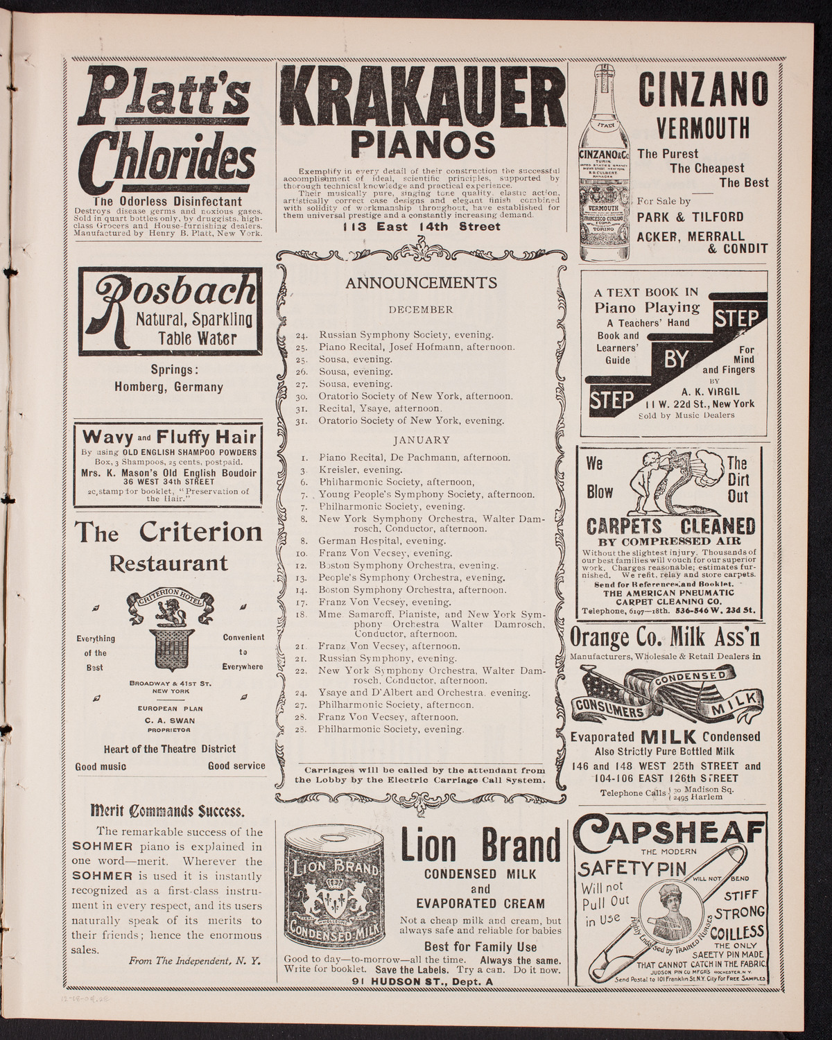 Meeting: Gaelic League of the State of New York, December 18, 1904, program page 3