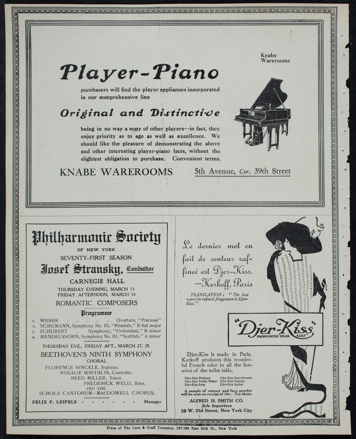 Edmond Clement, Tenor, March 11, 1913, program page 12