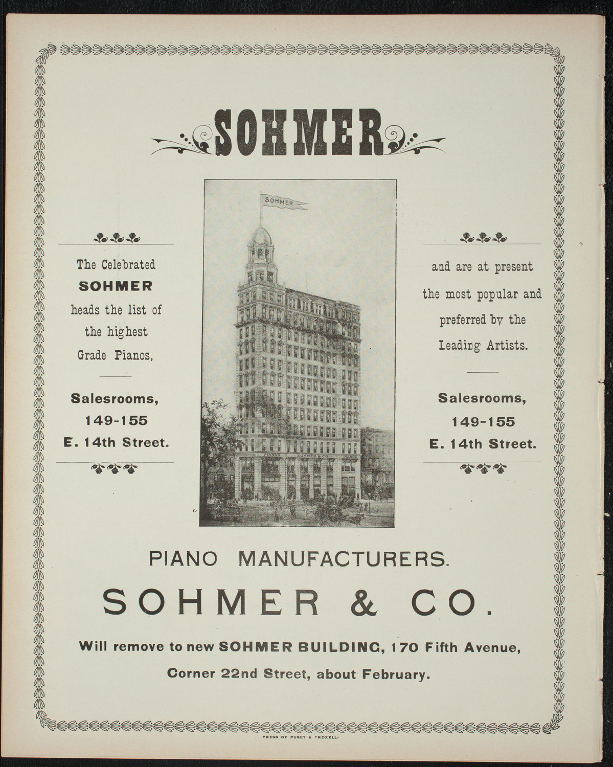 Comparative Literature Society Saturday Morning Conference, February 12, 1898, program page 8