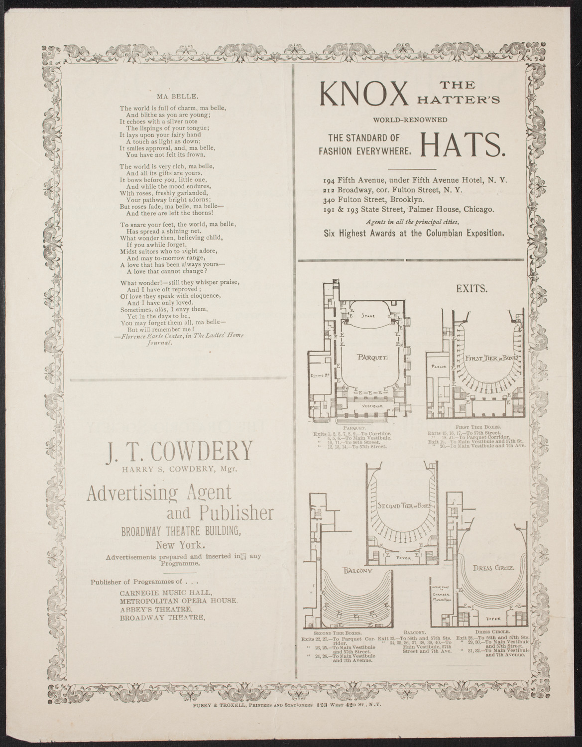 Oratorio Society of New York, December 27, 1895, program page 4