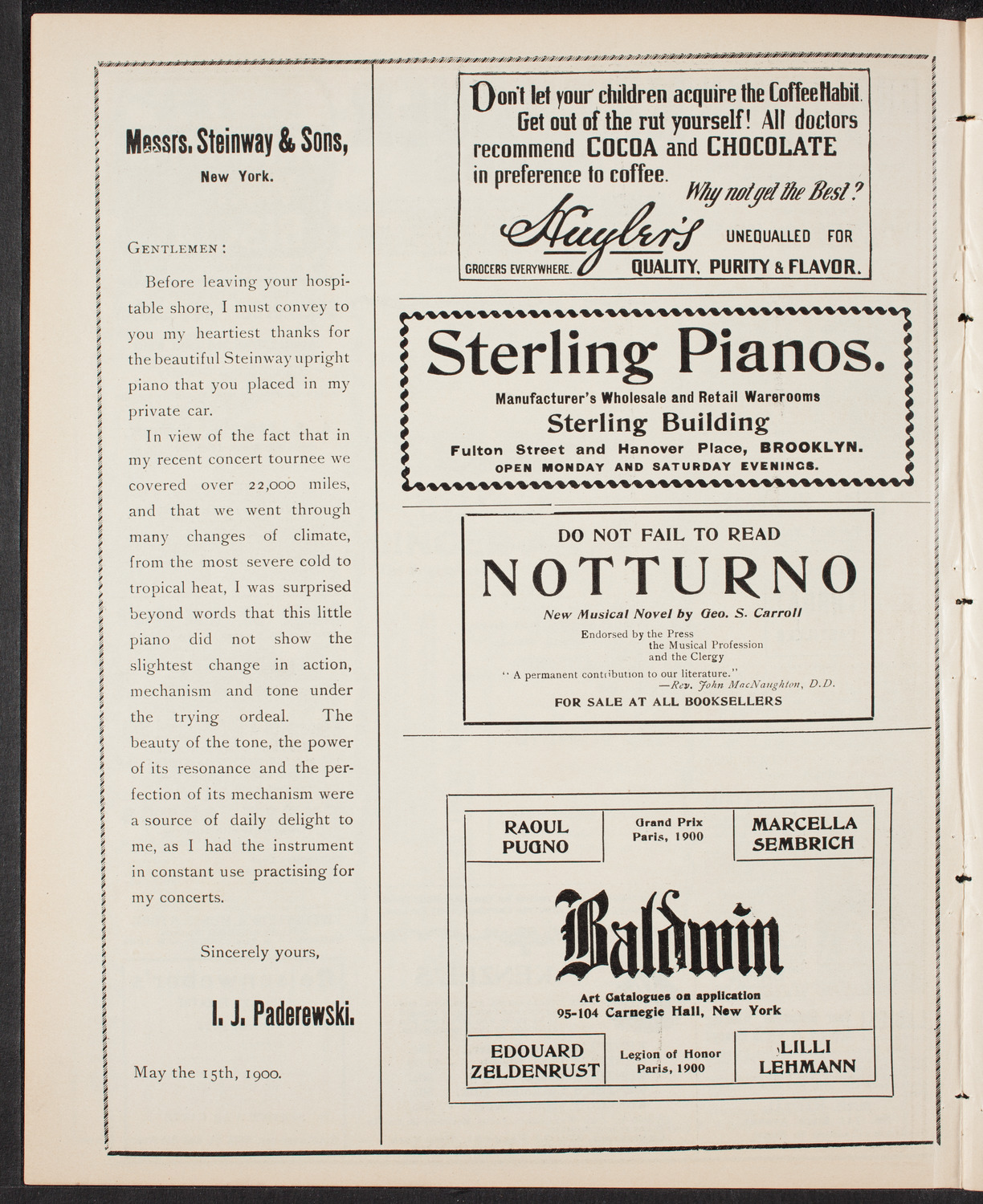 New York Festival Chorus, April 28, 1903, program page 4