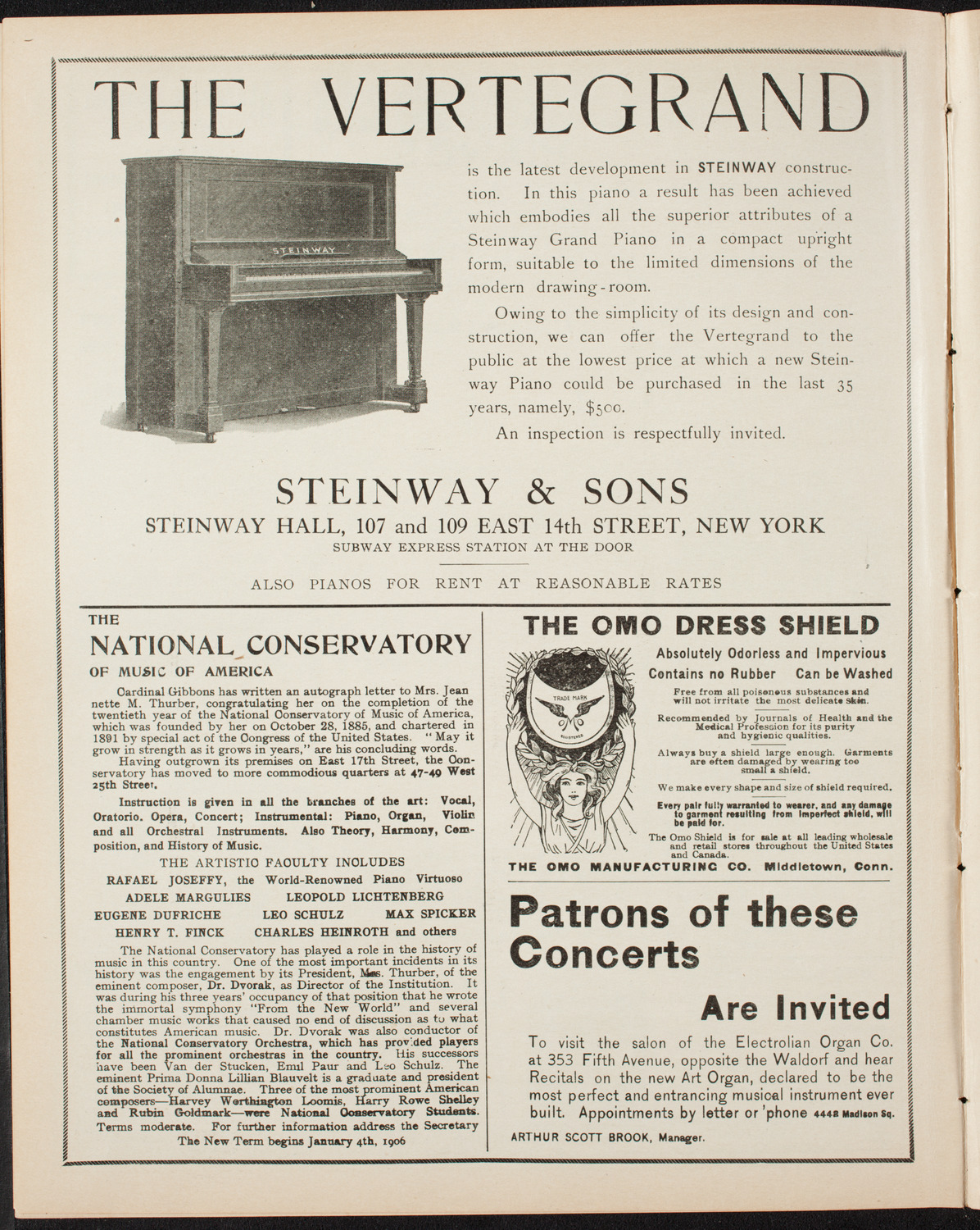 People's Symphony Concert, April 21, 1906, program page 4
