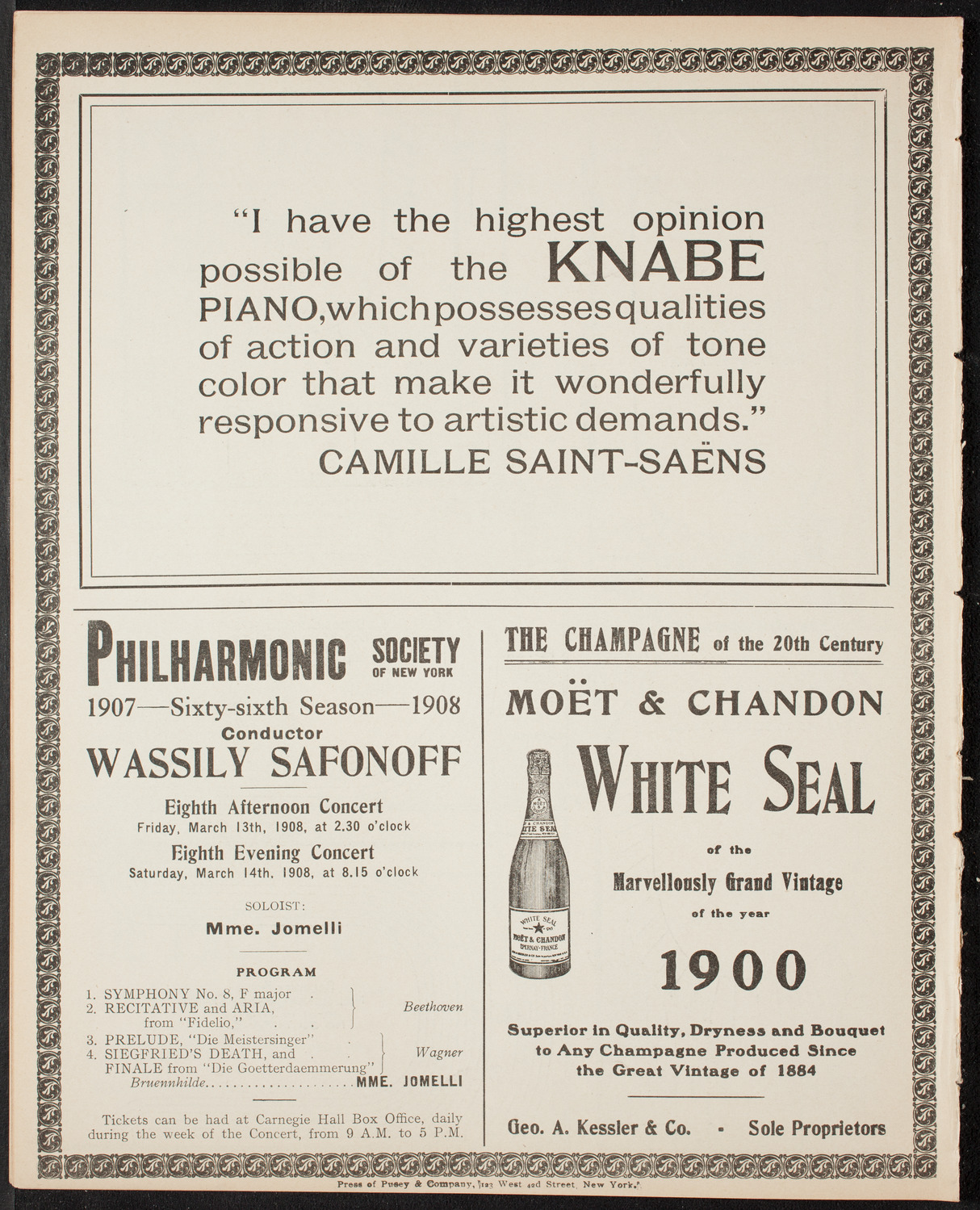 Russian Symphony Society of New York, March 5, 1908, program page 12