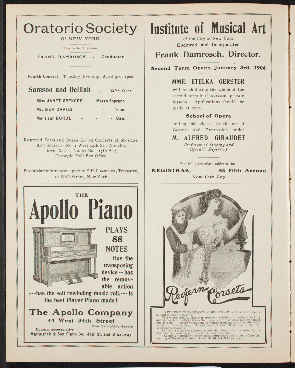 Symphony Concert for Young People, February 24, 1906, program page 2