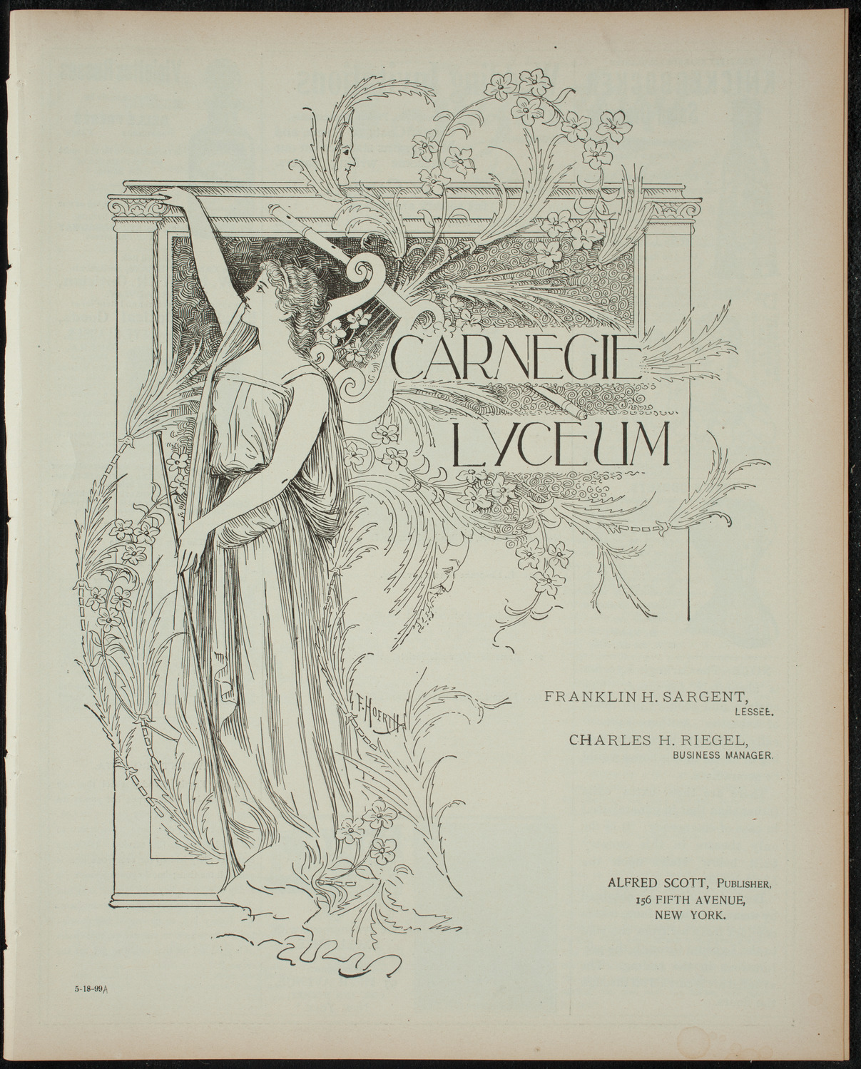 Academy of All Saints Musicale, May 18, 1899, program page 1