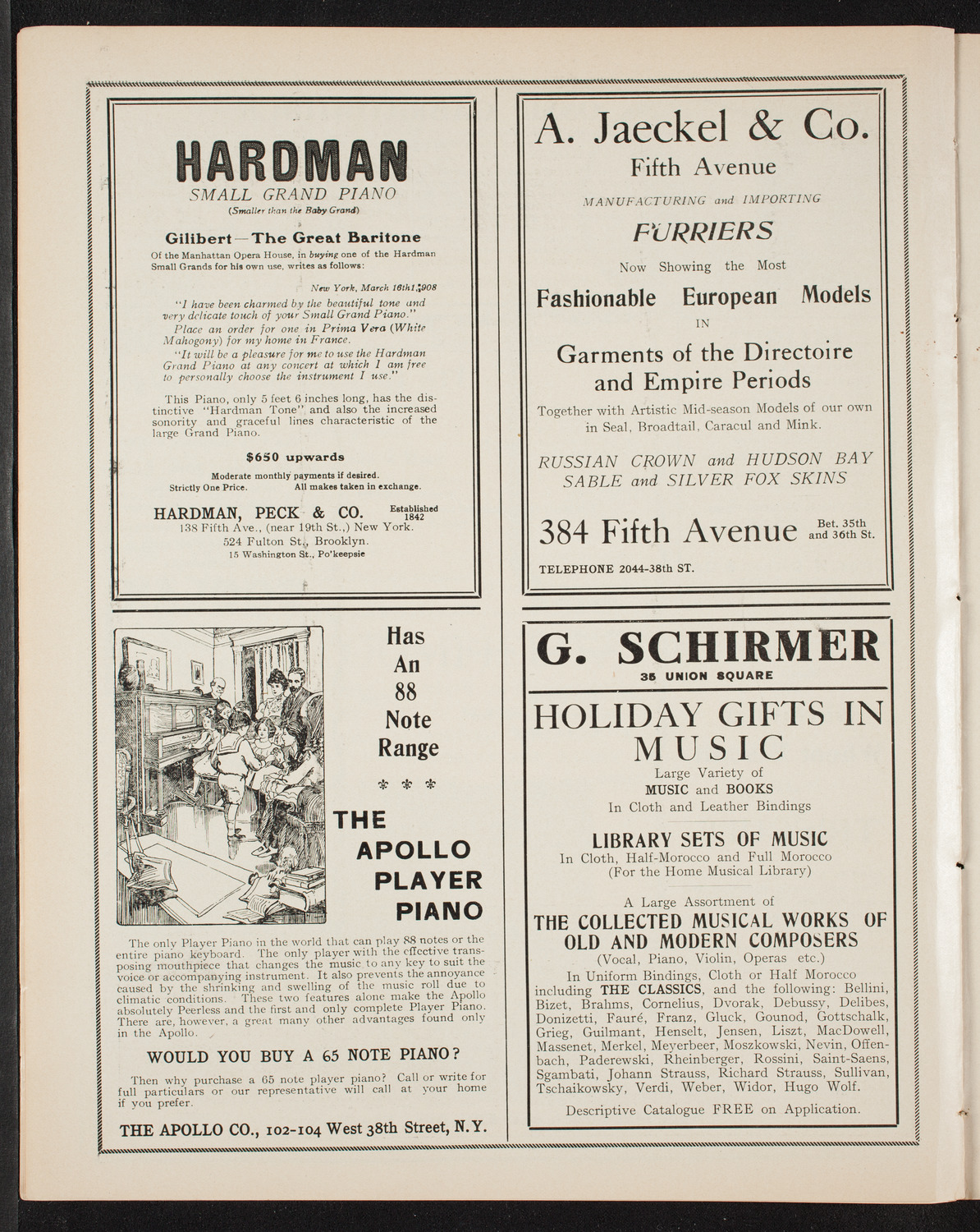 Musical Art Society of New York, December 17, 1908, program page 8