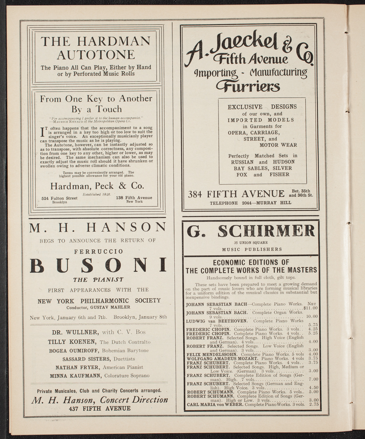 Christmas Play Association, January 6, 1910, program page 8