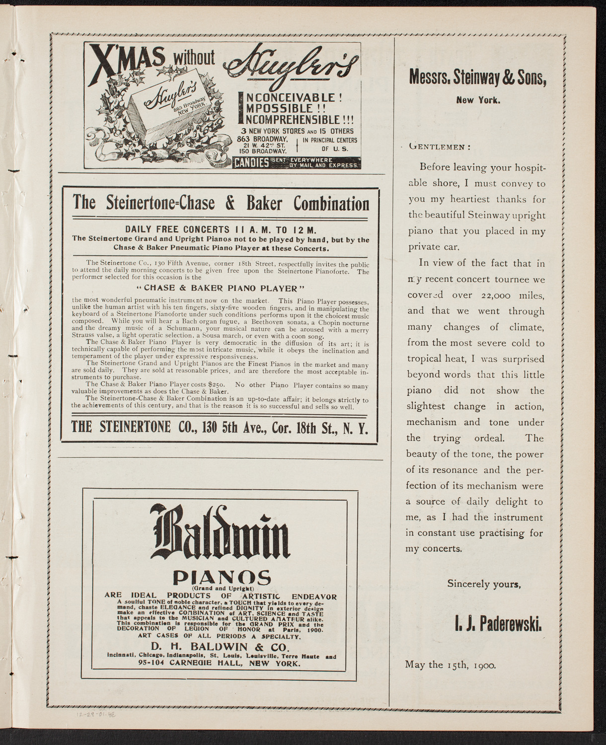 Oratorio Society of New York, December 28, 1901, program page 7