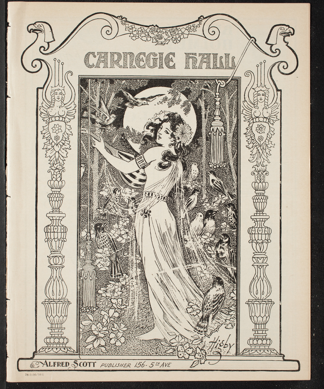 New York Philharmonic, January 16, 1910, program page 1