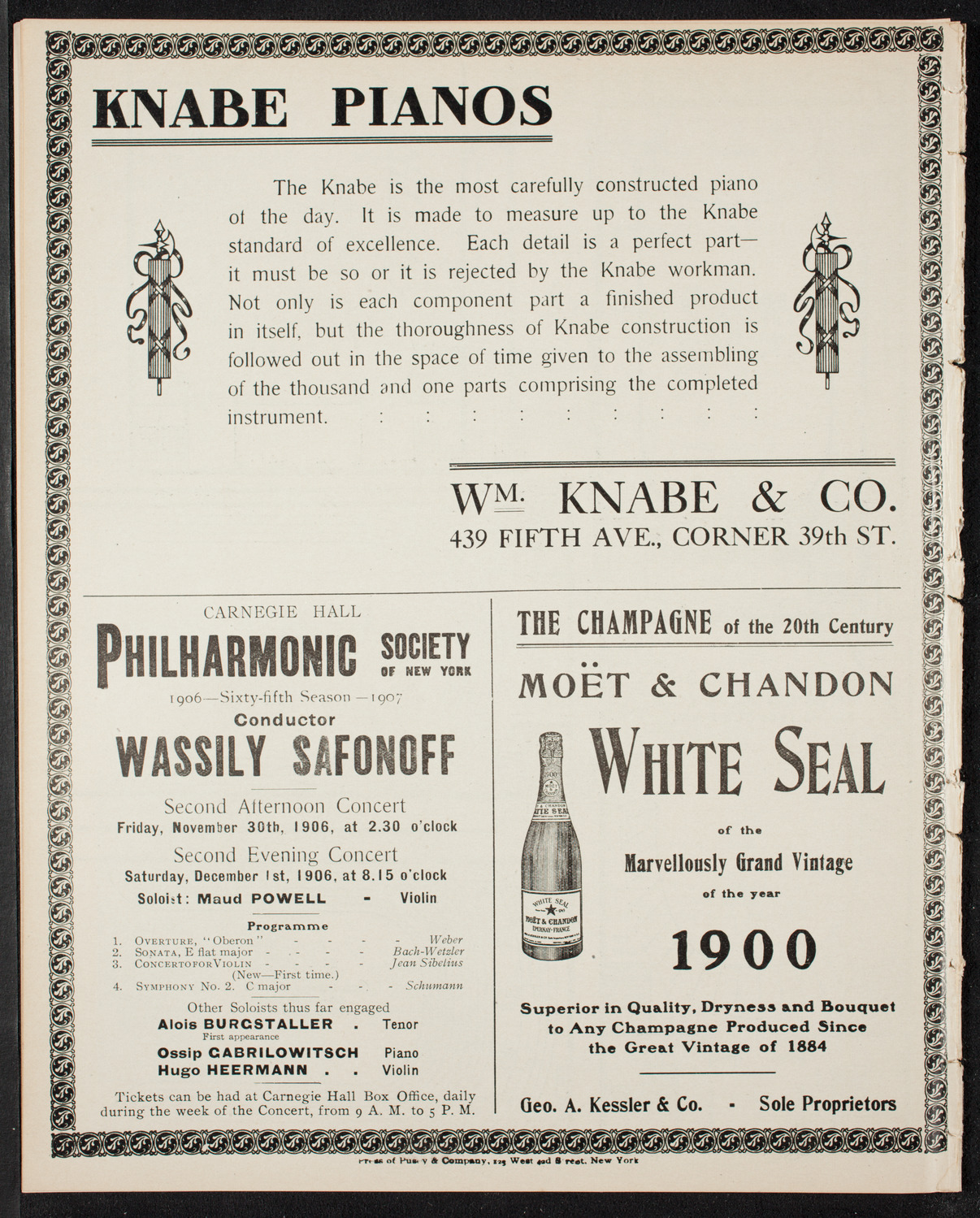 Elmendorf Lecture: The Rhine, November 18, 1906, program page 12