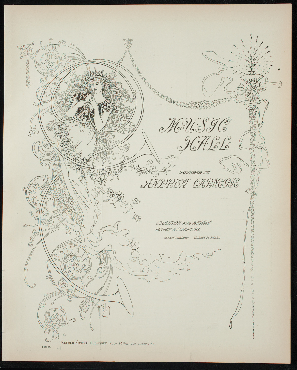 Grand Concert by Nahan Franko, April 23, 1897, program page 1