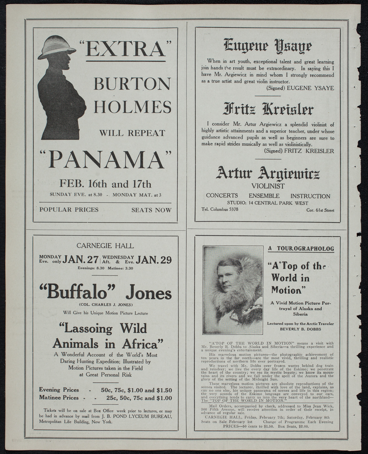 Burton Holmes Travelogue: In India, January 26, 1913, program page 10