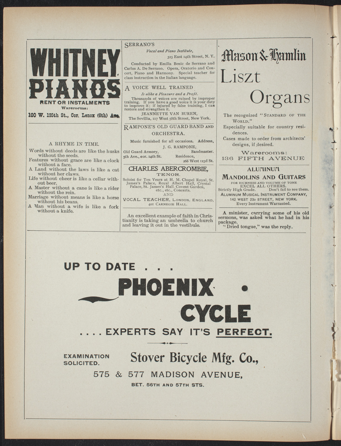 Saturday Morning Conferences on Comparative Literature, April 17, 1897, program page 2