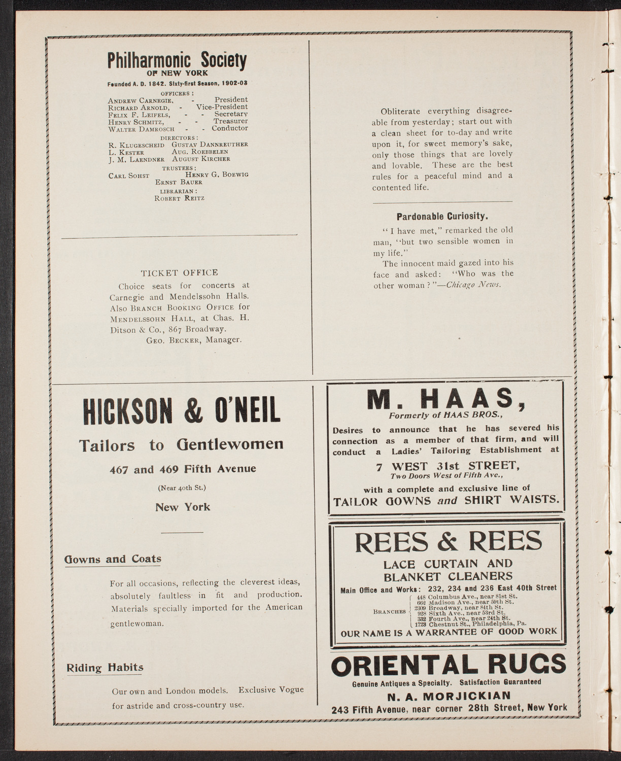 Graduation: Packard College, May 20, 1903, program page 8