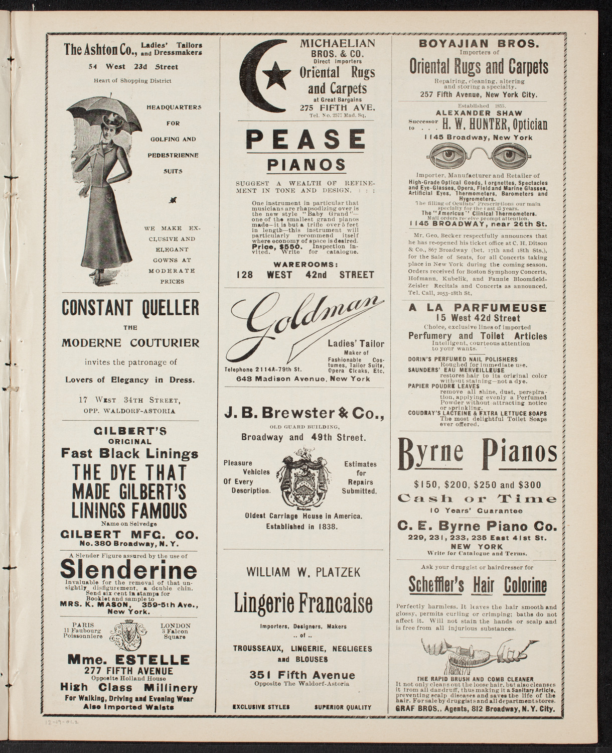 Musical Art Society of New York, December 19, 1901, program page 3