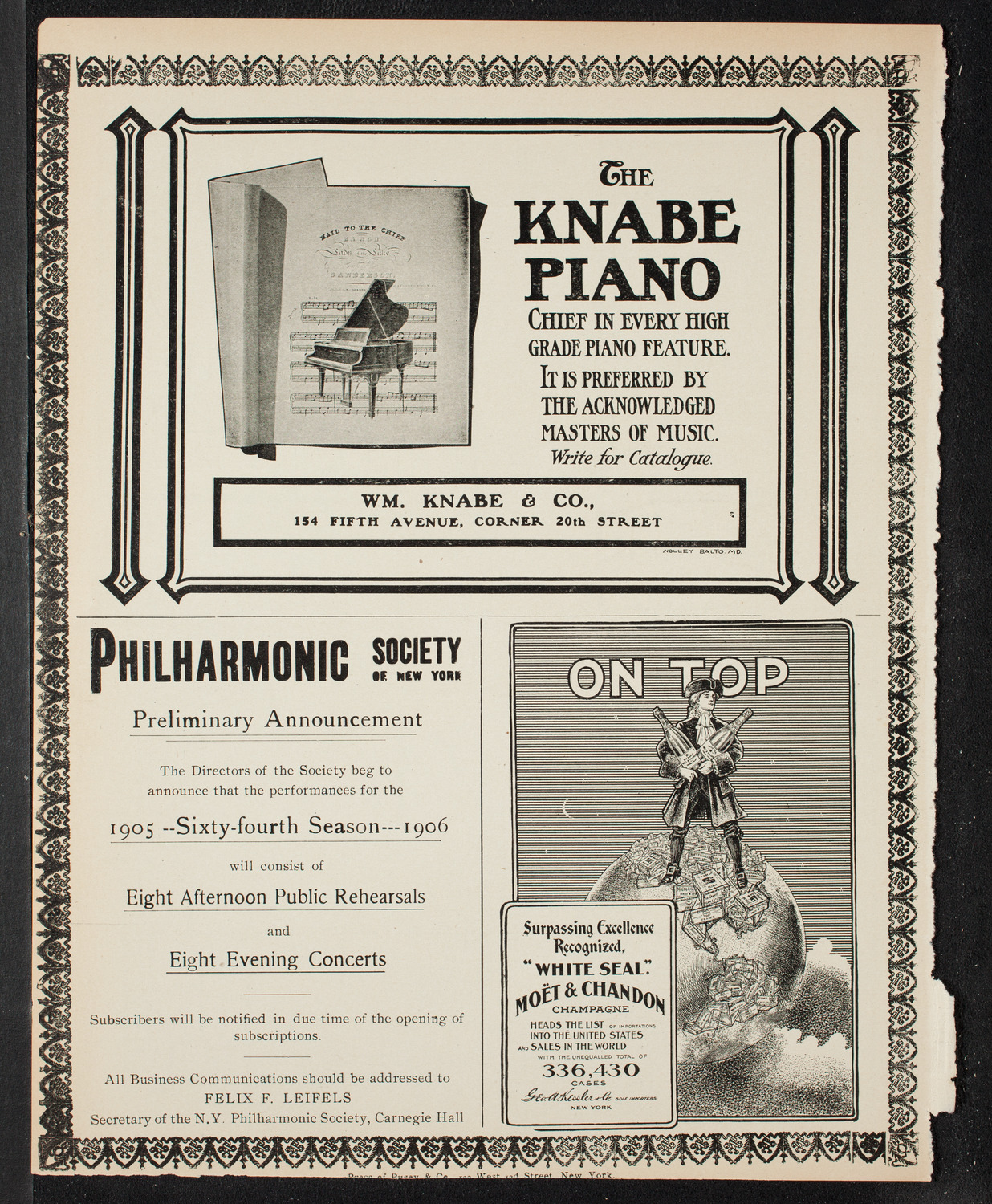 New York Philharmonic, March 25, 1905, program page 12
