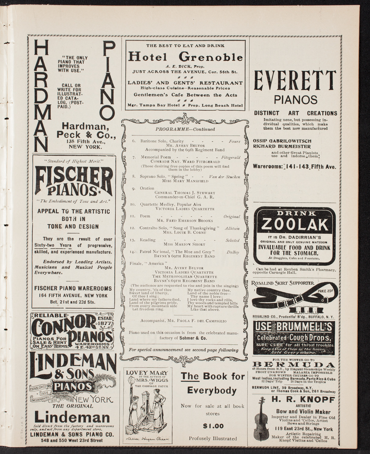 Grand Army of the Republic Memorial Day Exercises, May 30, 1903, program page 7