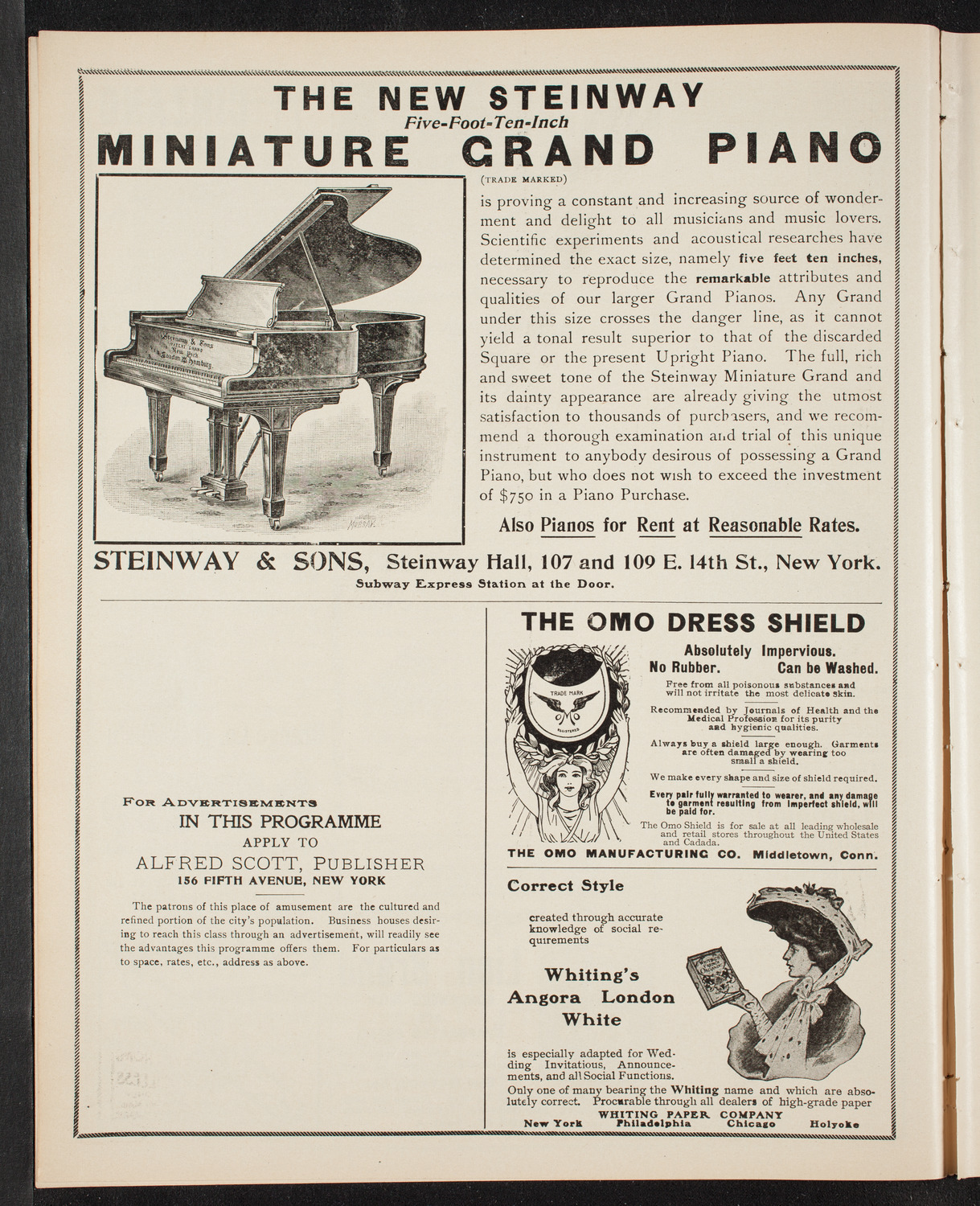 Benefit: Masonic Sanatorium for Consumptives, October 29, 1905, program page 4