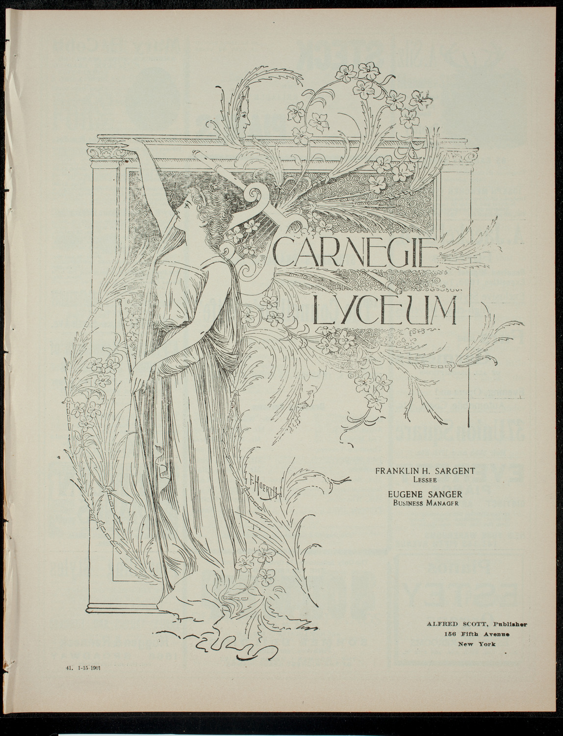 Students' Dramatic Club, January 15, 1901, program page 1